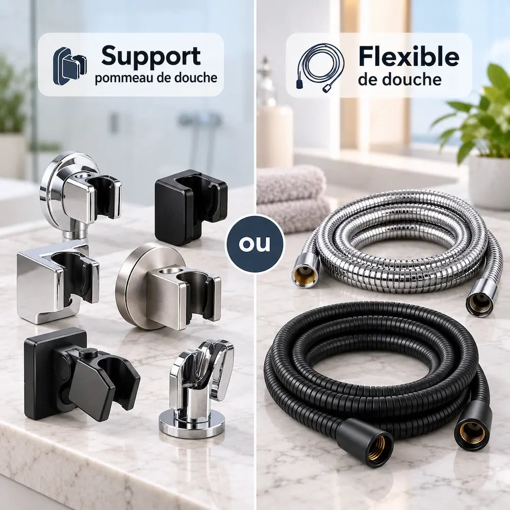Support pommeau de douche & flexible – Pièces détachées