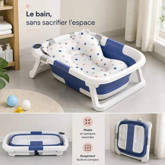 Baignoire bébé pliable – Compacte et gain de place