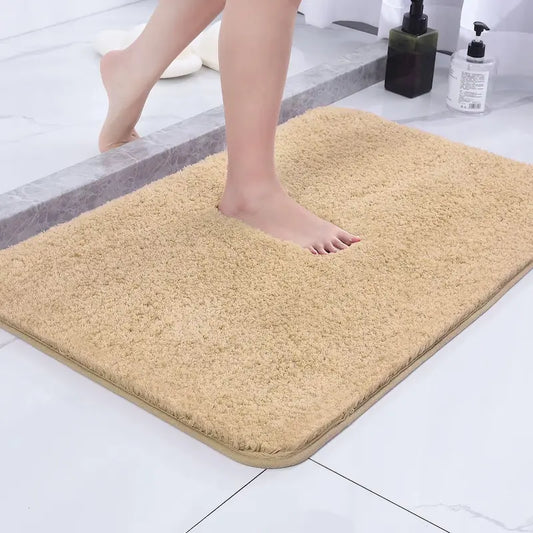Tapis de bain absorbant à poils longs – Essuyage doux
