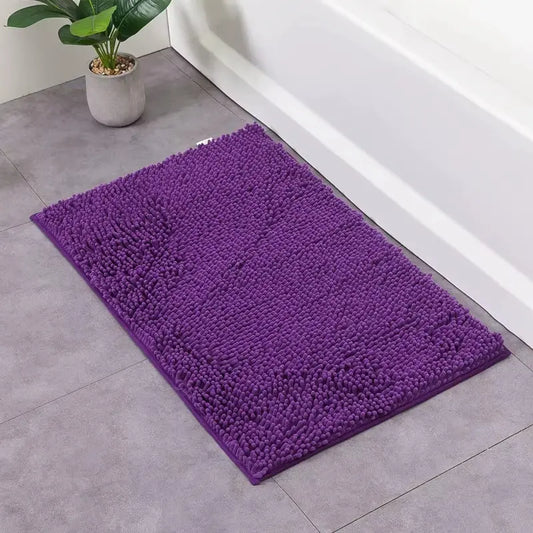 Tapis de bain chenille nordique – Absorption douce antidérapante