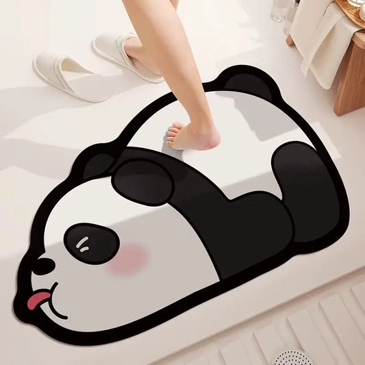 Tapis de bain diatomite Panda – Douceur minérale