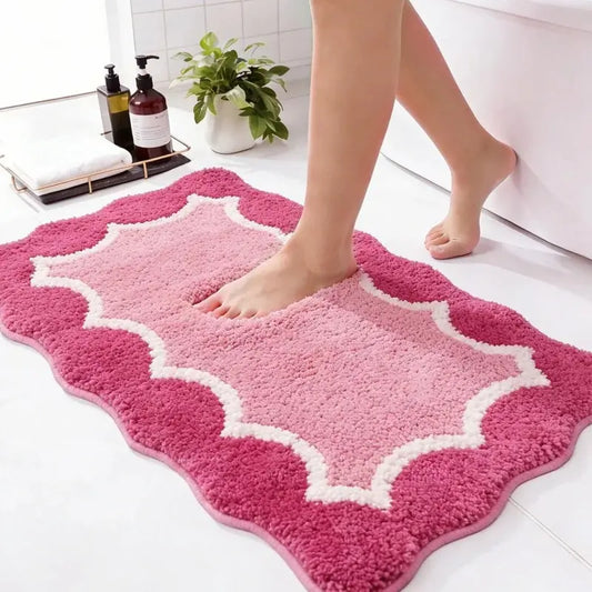 Tapis de bain vague - Absorbant antidérapant