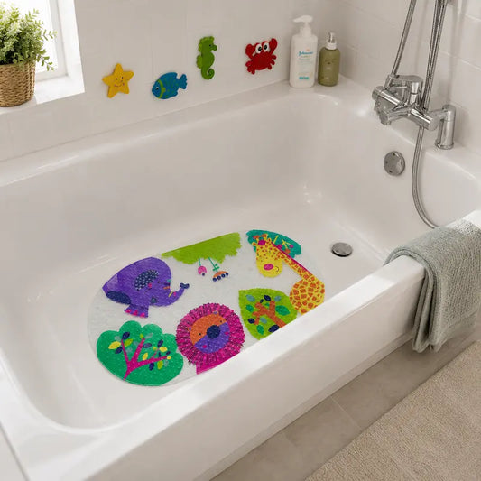 Tapis de bain bébé girafe