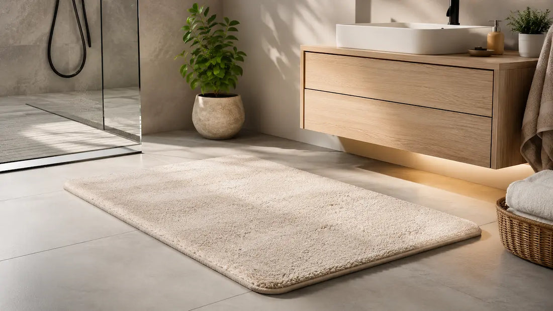 Tapis de bain absorbant pour salle de bain moderne