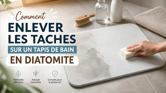 Comment enlever les taches sur un tapis de bain en diatomite