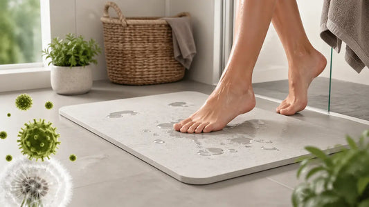 Tapis de bain diatomite et allergies : sûr ou pas ?