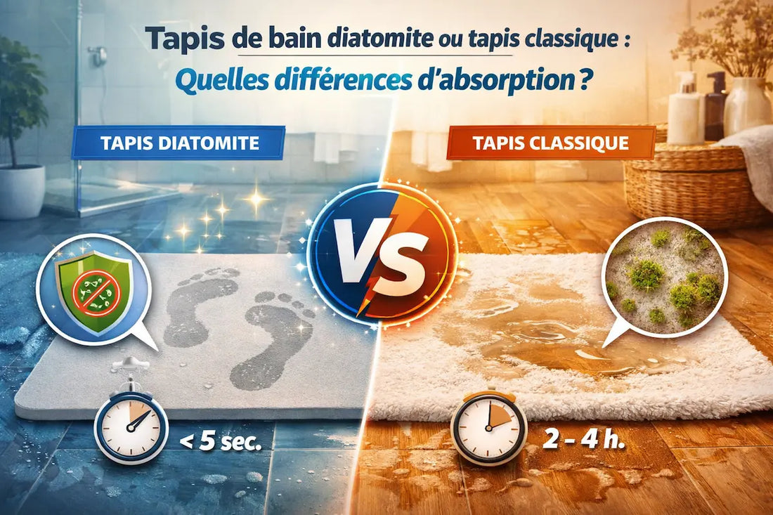 Tapis de bain diatomite ou tapis classique : différence