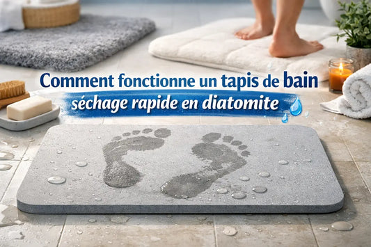 Comment fonctionne un tapis de bain séchage rapide en diatomite