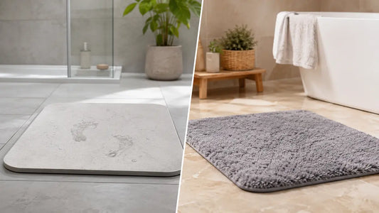 Tapis de bain diatomite vs microfibre : lequel choisir vraiment ?