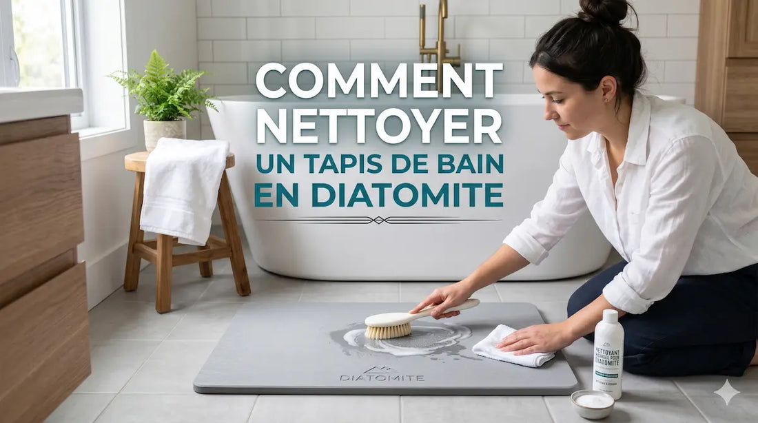 Comment nettoyer un tapis de bain en diatomite