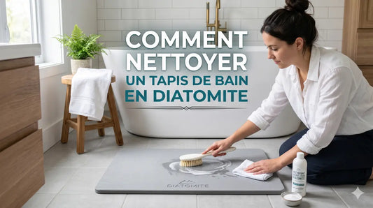 Comment nettoyer un tapis de bain en diatomite