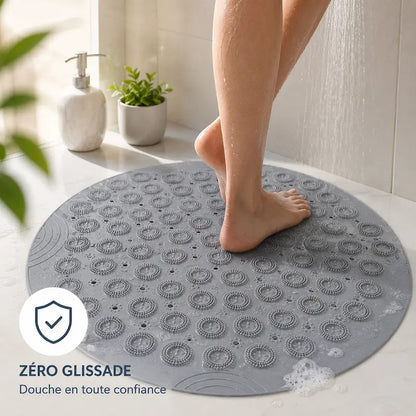 Tapis de douche rond antidérapant