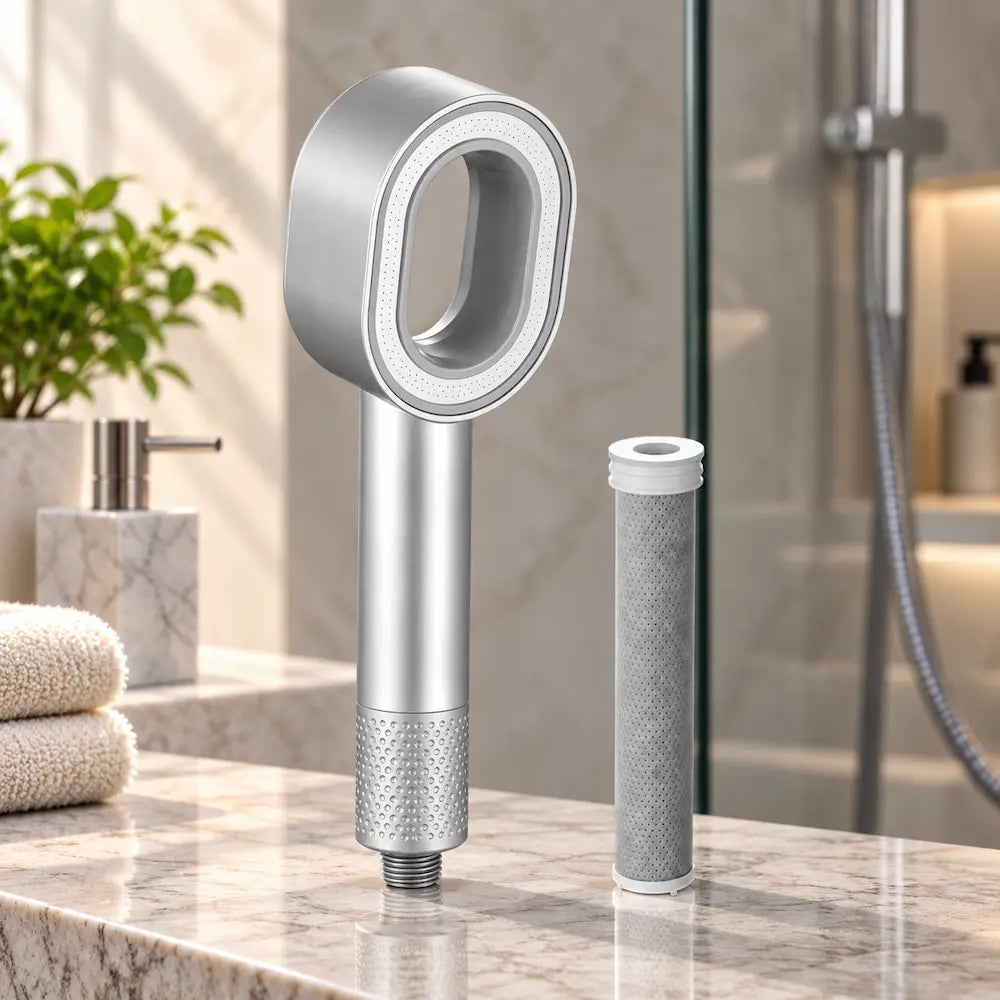 Pommeau de douche purifiant – Haute pression et filtration des impuretés