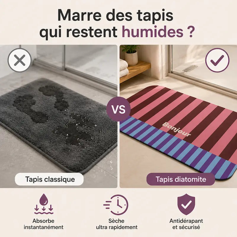 Tapis de bain diatomite Bonjour