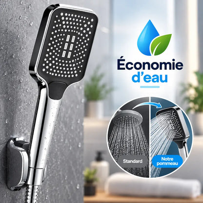 Pommeau de douche effet pluie 3 modes – Haute pression économique