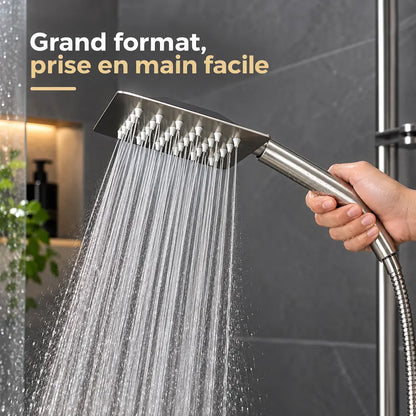 Pommeau de douche en acier inoxydable – Grand panneau rond ou carré
