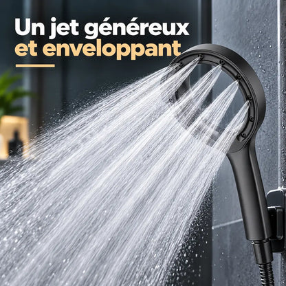 Pommeau de douche pressurisé – Grand panneau, jet puissant
