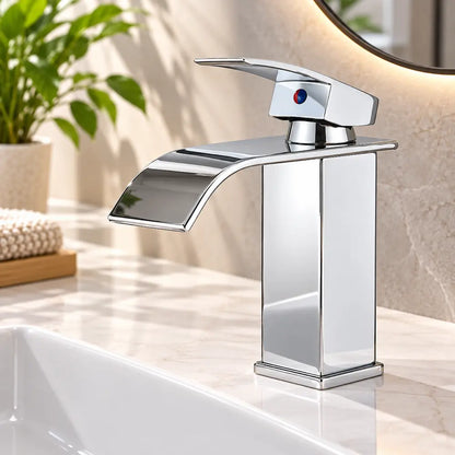 Robinet de lavabo cascade – Mitigeur chaud & froid à poser