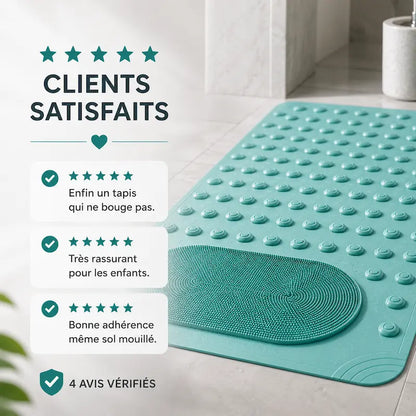 Tapis de douche PVC antidérapant – Sécurité renforcée