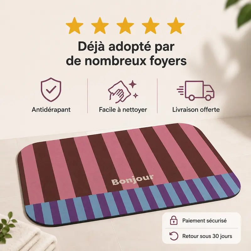 Tapis de bain diatomite Bonjour