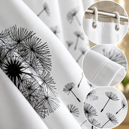 Rideau de douche pissenlit – Imperméable et lavable en machine