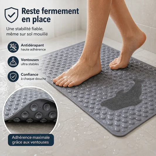 Tapis de douche massage lavable