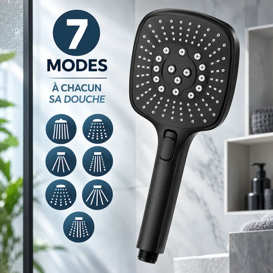 Pommeau de douche 7 modes – Arrêt instantané haute pression