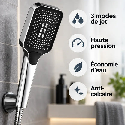 Pommeau de douche effet pluie 3 modes – Haute pression économique