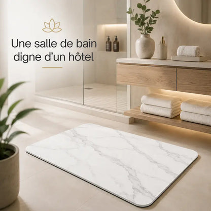 Tapis de bain diatomite effet marbre