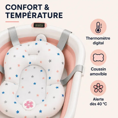 Baignoire bébé pliable – Compacte et gain de place