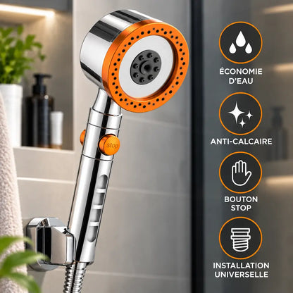 Pommeau de douche filtrant 5 modes – Haute pression économique
