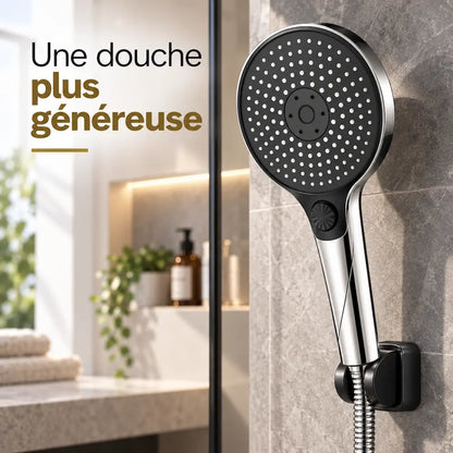 Pommeau de douche haute pression 3 modes – Grand jet économique