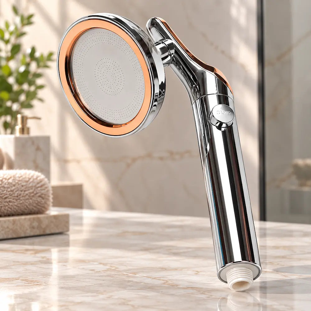 Pommeau de douche grand débit – Grand panneau avec arrêt instantané