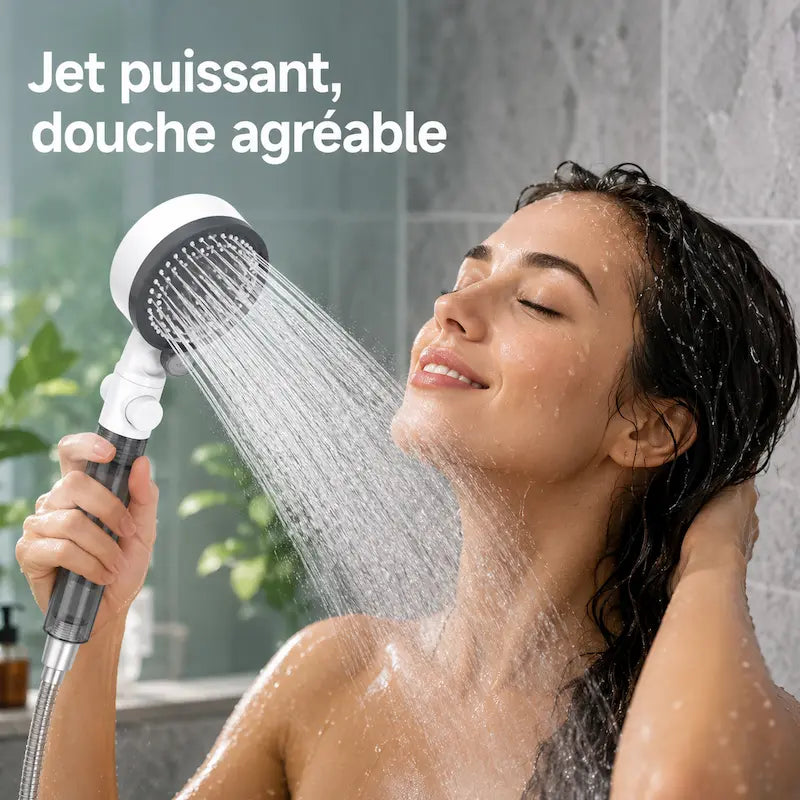 Pommeau de douche filtrant 8 modes – Haute pression réglable