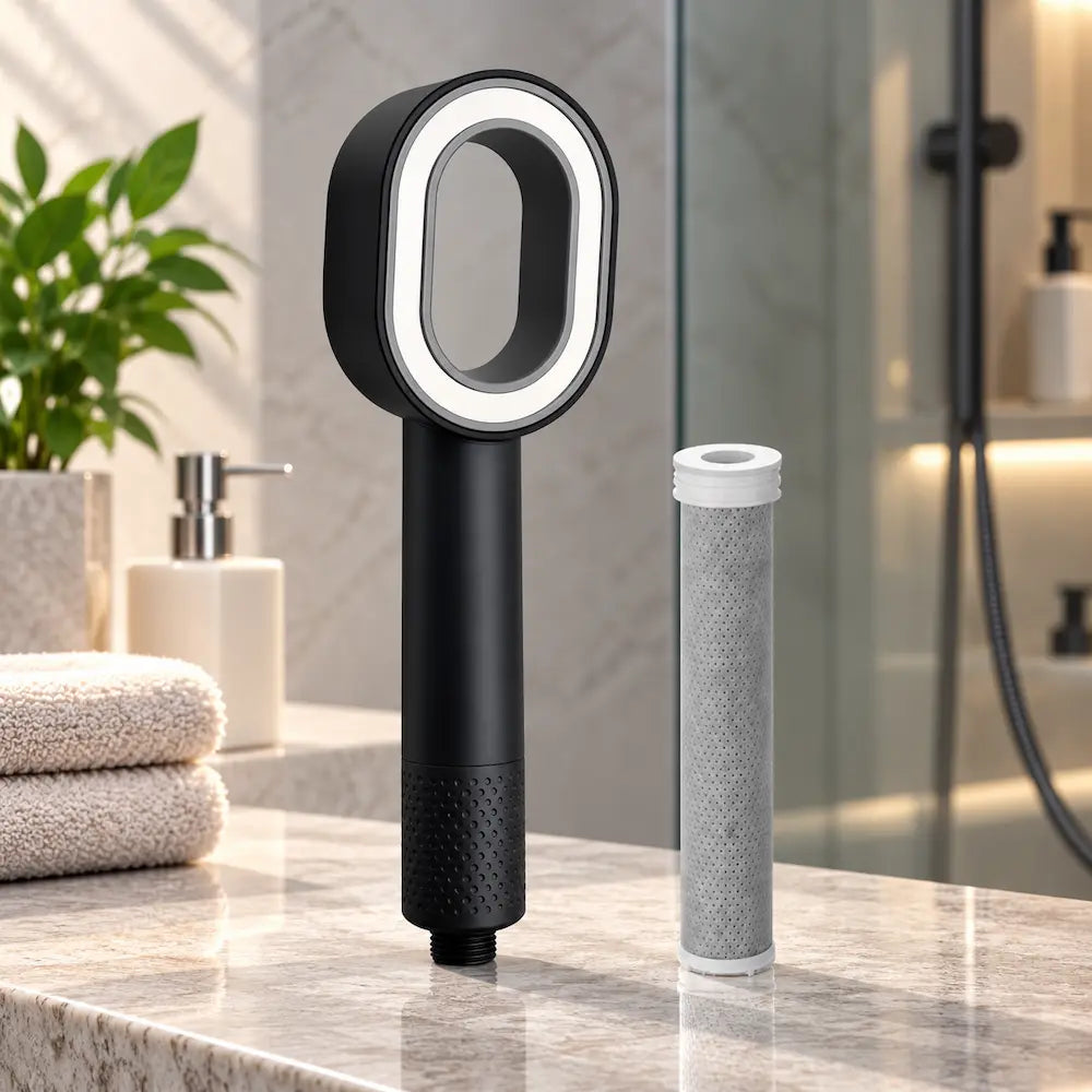 Pommeau de douche purifiant – Haute pression et filtration des impuretés