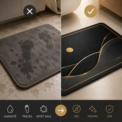Tapis de bain diatomite lumière luxe