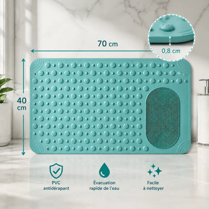 Tapis de douche PVC antidérapant – Sécurité renforcée