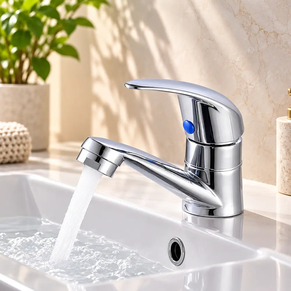 Robinet de lavabo – Alliage et arrivée d’eau froide