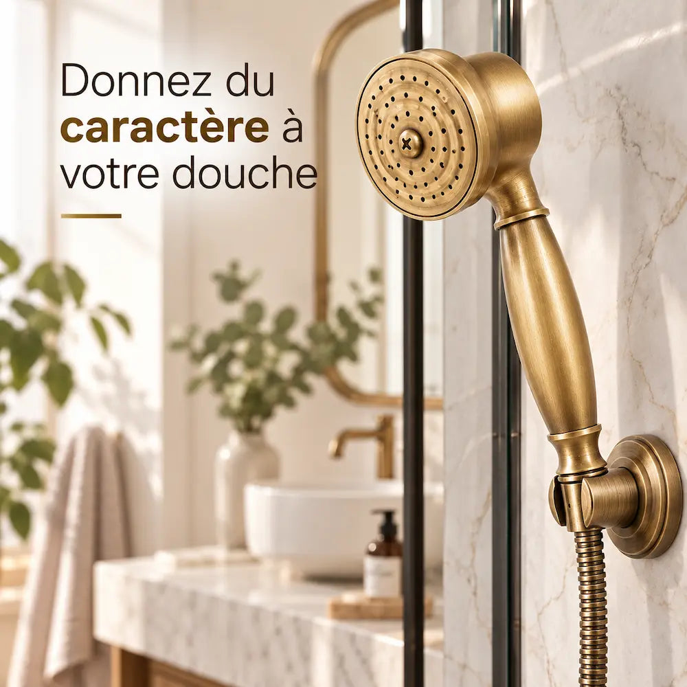 Pommeau de douche en laiton – Style rétro élégant