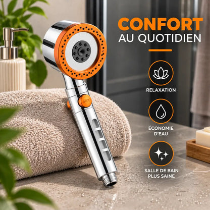 Pommeau de douche filtrant 5 modes – Haute pression économique