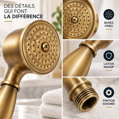 Pommeau de douche en laiton – Style rétro élégant