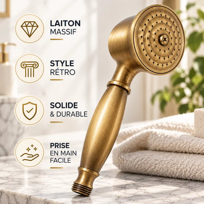 Pommeau de douche en laiton – Style rétro élégant