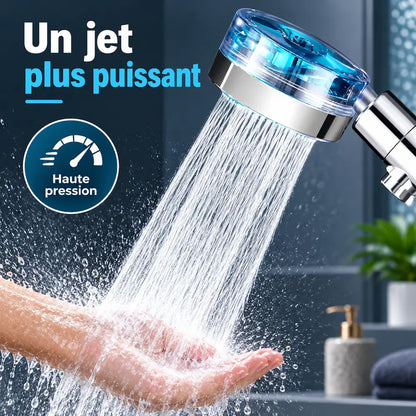 Pommeau de douche turbo 360° – Haute pression filtrante