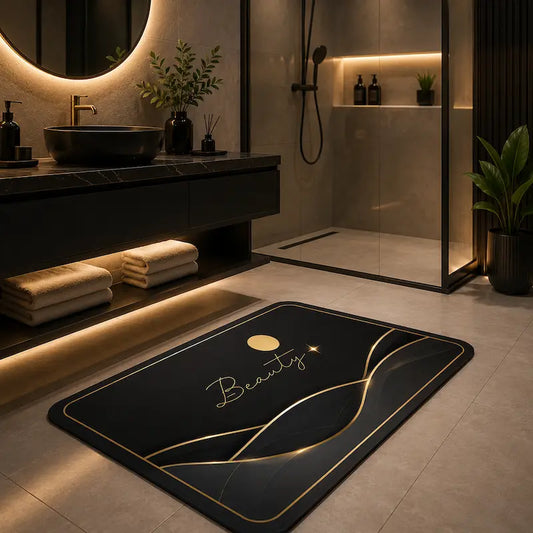 Tapis de bain diatomite lumière luxe
