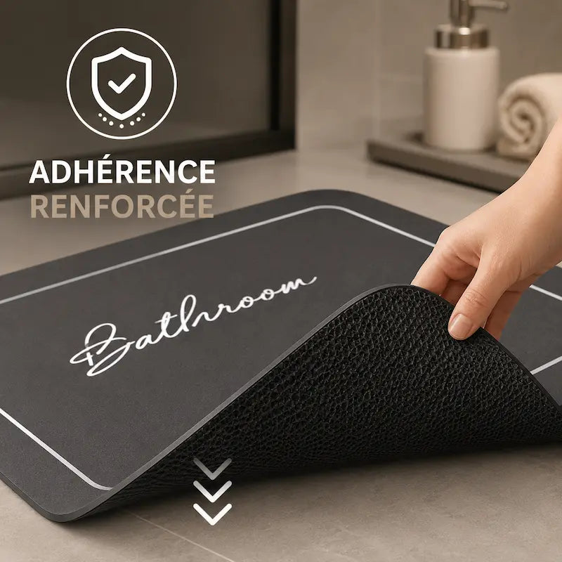 Tapis de bain diatomite minimaliste – Absorption rapide