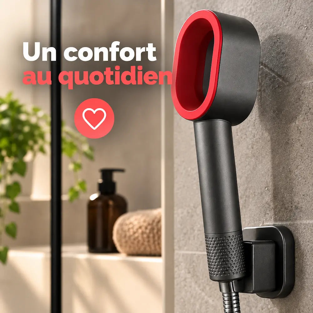 Pommeau de douche purifiant – Haute pression et filtration des impuretés