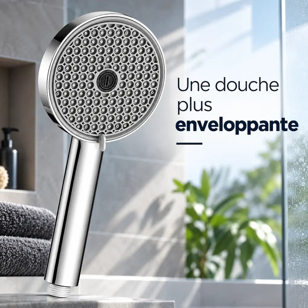 Pommeau de douche 6 modes – Grand panneau haute pression