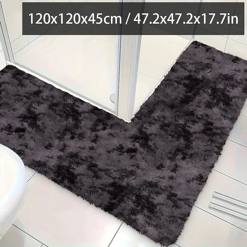 Tapis de bain en L
