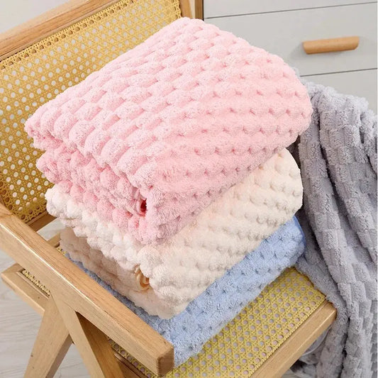 Serviette velours nuage corail - Super absorbante