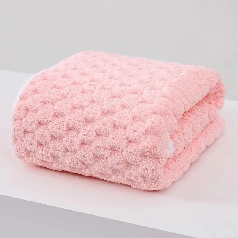 Serviette velours nuage corail - Super absorbante